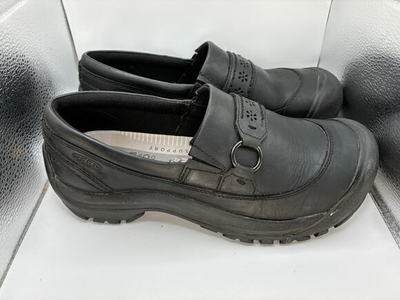 KEEN Shoes - KEEN Kaci II Women 9.5 black leather Slip On Clog Comfort Shoe EU 40 India